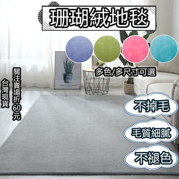 珊瑚絨地毯 絨毛地墊 純色地毯 臥室地毯 簡約風地毯 防滑地墊 床邊地毯 地毯地墊 客廳房間地毯 臥室地墊