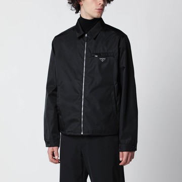 Black Re-Nylon zip-up jacket