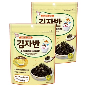 韓味不二 海苔酥 玉米濃湯風味  2包  45g