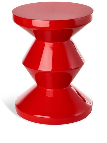 POLSPOTTEN - Zig Zag stool - unisex - synthetic fibres - One Size - Red