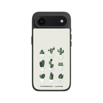 iPhone Air SolidX 黑 - ilovedoodle (Lim Heng Swee) - Cat and Plant - 仙人掌家族