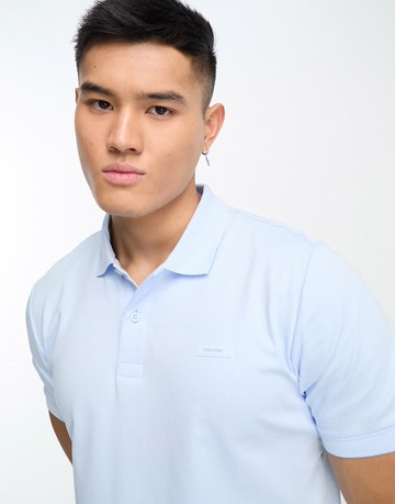 Calvin Klein slim fit polo shirt in light blue