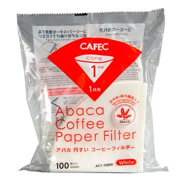 Abaca棉麻濾紙 錐形白色款