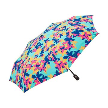 Prolla 油桐花疊影金屬漆自動折傘 客家文化 抗UV遮陽防風 晴雨傘