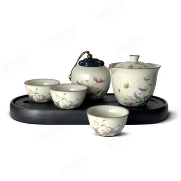 蝶戀花蓋杯6件旅行組 CT143