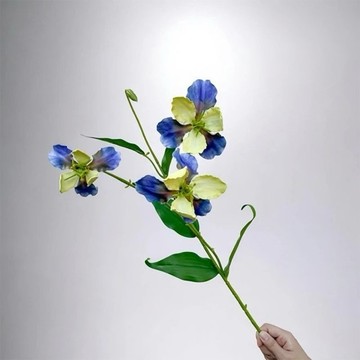 莫內花園愛麗絲鳶尾花克萊爾藍仿真花花材(1入組)