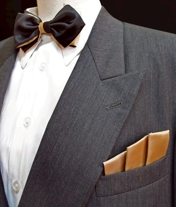 黑金口袋巾 pocket square 方便快速懶人用