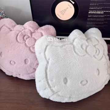 臺灣現/🎀抱枕 坐墊 靠枕可愛KT貓抱枕毛絨玩具凱蒂貓大頭靠墊少女心抱睡玩偶送女生日禮物