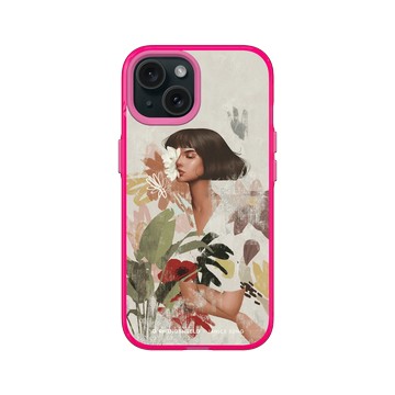 iPhone 15 Clear 粉漾桃 - Janice Sung - Flora 2 花叢