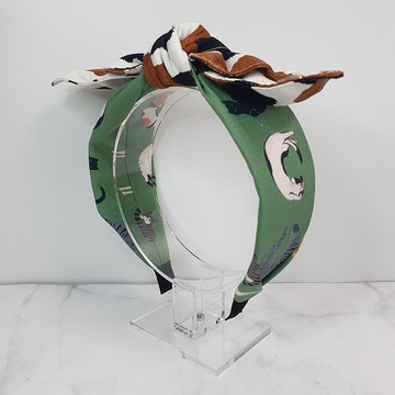 可愛蝴蝶結髮箍 - 貓咪花紋+三色猫咪花紋