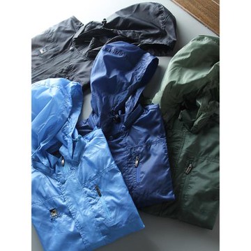 微瑕疵處理韓國單男士連帽可脫卸帽輕薄休閑夾克外套皮膚衣防曬衣