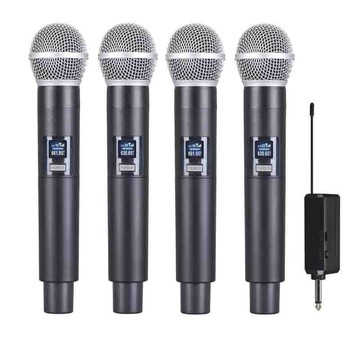 一拖四無線58會議麥克風  主持舞臺合唱動圈培訓演講動圈話筒【Snowbelle優選】