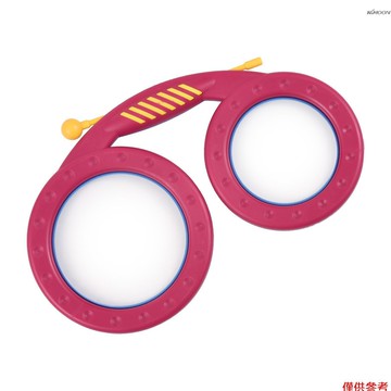 奧爾夫樂器眼睛鼓 異型鼓 手拍鼓 打擊樂器 光滑無毛刺 粉藍雙色雙面鼓