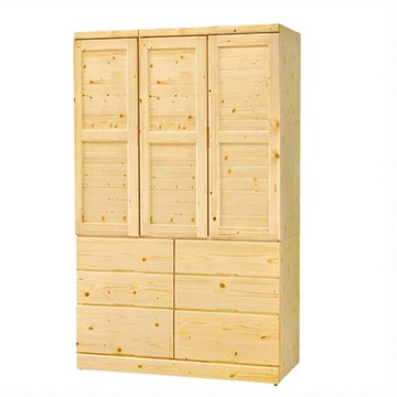 AS DESIGN 雅司家具-安堡松木4×7尺衣櫥-116*58*200cm