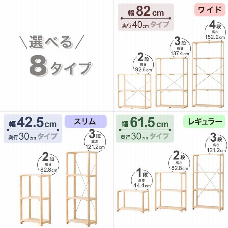 ラックマンさん専用 パインラック マンクス4330(3段) 木製 本棚 ラック 収納 ニトリ