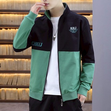 新款春秋季衛衣男士開衫潮流立領秋裝上衣服寬松百搭休閑外套