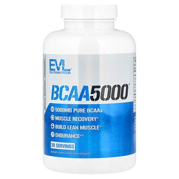EVLution Nutrition, BCAA5000 膳食補充劑，240 粒膠囊