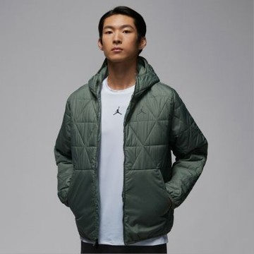 NIKE AS M J TF SPRT STMT MDWT JKT 男 外套 連帽外套 運動外套 喬丹 中磅 防潑水 綠-FZ3163351