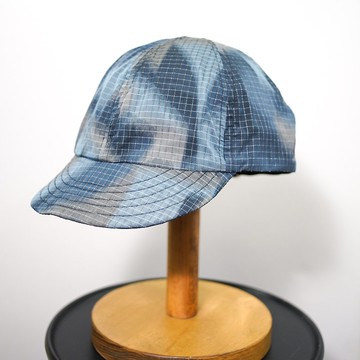 自行車通勤帽子 紮染印花 反光格子