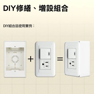 【朝日電工】 TL-1S1H+B 雅白大型夜光單開單附接地插座明盒組