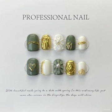 ✨Hannah✨【純手工實拍】日式美甲石膏膠微鵰立體浮鵰膠毛衣甲彩繪金綫美甲師藝禾 KCQQ