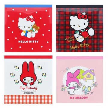 sun-star 三麗鷗 復古系列 彩色方形便條本 Hello Kitty 美樂蒂