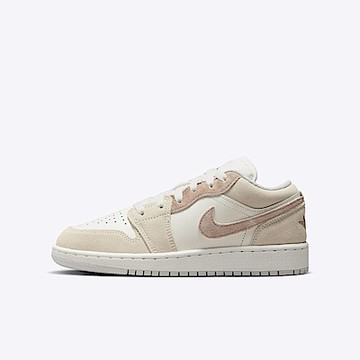 Nike Air Jordan 1 Low SE GS [HF1863-200] 大童 休閒鞋 喬丹 低筒 麂皮 米咖
