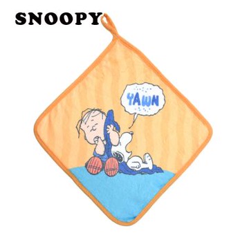 史努比Snoopy 超細纖維印花小方巾(想睡單件)_MORINO