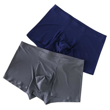 內褲男冰絲薄款無痕平角褲商務透氣男士內褲夏季舒適四角褲衩褲頭