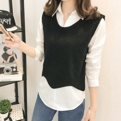 オルチャン トップス ニットベスト 韓国 ニットベスト レディース 韓国 ファッション レディース ニット トップス 春 夏 秋冬 冬 ベスト 通販 Lineポイント最大get Lineショッピング