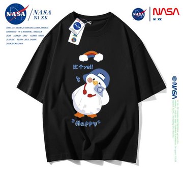 NASA可愛短袖卡通潮上衣情侶裝