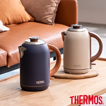 THERMOS膳魔師不鏽鋼電熱水壺1700ml(EHAT-1323A) - 瑪瑙藍、