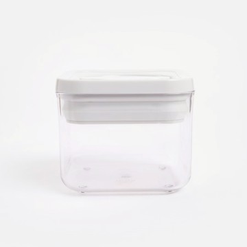 旋鈕式防潮PET密封罐610mL 方形灰