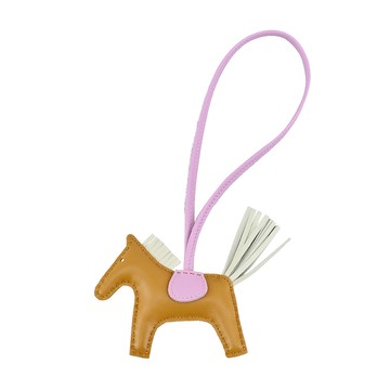 Hermes  愛馬仕   小羊皮手工馬兒吊飾(小/芝麻色)_廠商直送