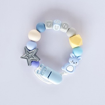 xun 兔子 星星 奶嘴鏈 / 客製化奶嘴鏈