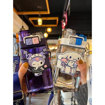 三麗鷗庫洛米兒童水杯上學專用女孩小學生可愛玉桂狗雙飲吸管杯子