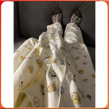 🥇台灣出貨🥇 日係chiikawa吉伊卡哇烏薩奇睡衣女春鞦季新款長袖長褲傢居服套裝 ✨️滿額免運✨️147-12-B