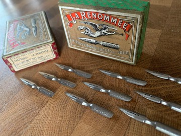 1930年代 法國老筆尖 B&P Cle La Renommee N. 90 沾水筆尖 EF