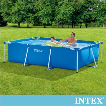 7/27到貨【INTEX】簡易裝長方型框架游泳池(260x160x65cm)6歲+(28271)免充氣泳池/戲水池