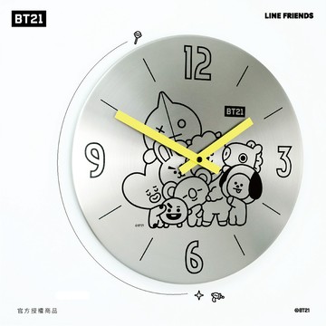 BT21在一起鐵片掛鐘 完美主義【U0292】