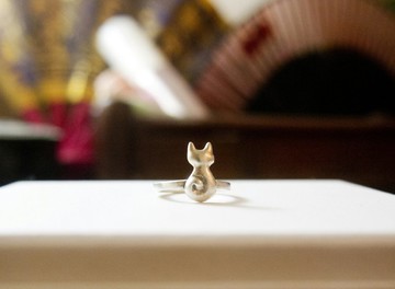 貓奴 生日 週年 愛情 聖誕 禮物 手工訂作 純銀小貓尾戒