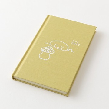 MIDORI 2027 手帳書 B6 變形小狗 - 黃