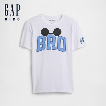 【GAP】GapKids × Disney迪士尼字樣圖案T恤-迪士尼文字(884439)