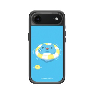 iPhone Air Mod NX -邊框背蓋組合 (相機按鈕) 黑 - 貓貓蟲咖波 Bugcat Capoo - 咖波游泳趣