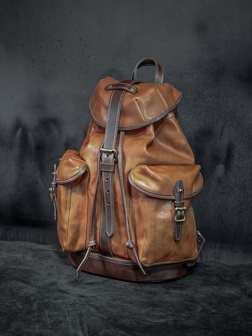 Full Veg-tanned Leather Backpack Type-2 全植鞣牛革後背包