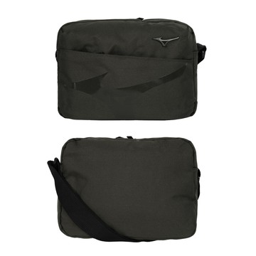 mizuno 側肩袋-臀包 斜背包 側背包 美津濃 台灣製 軍綠鐵灰