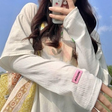防曬袖套 防曬手套 騎車袖套 涼感袖套 寬鬆冰袖 女款防曬袖套 冰絲袖套 2025新款夏季騎行開車遮陽防紫外線冰絲手袖