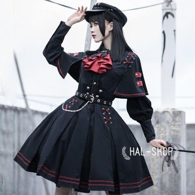 軍服 ワンピース ロリータ ゴスロリ セーラー服 ロリ 制服 Lolita系