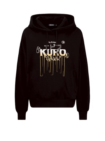 Gradient Dripping Logo Print Hoodie