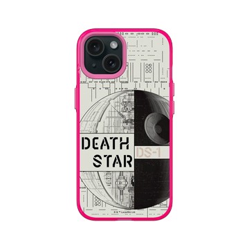 iPhone 15 Clear 粉漾桃 - 迪士尼-星際大戰 Star Wars - 星際大戰 – 死星全幅結構圖